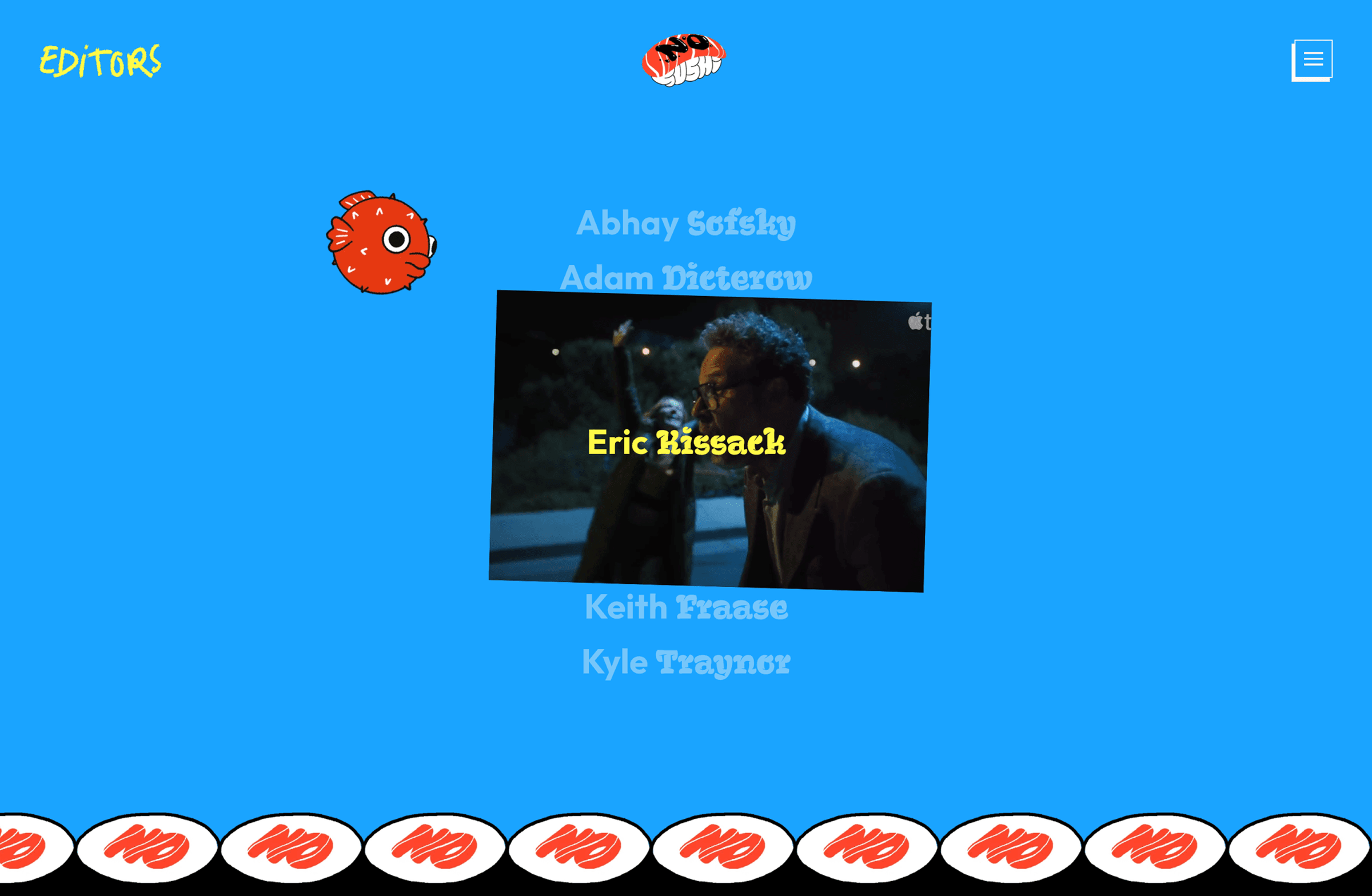 No Sushi editor roster