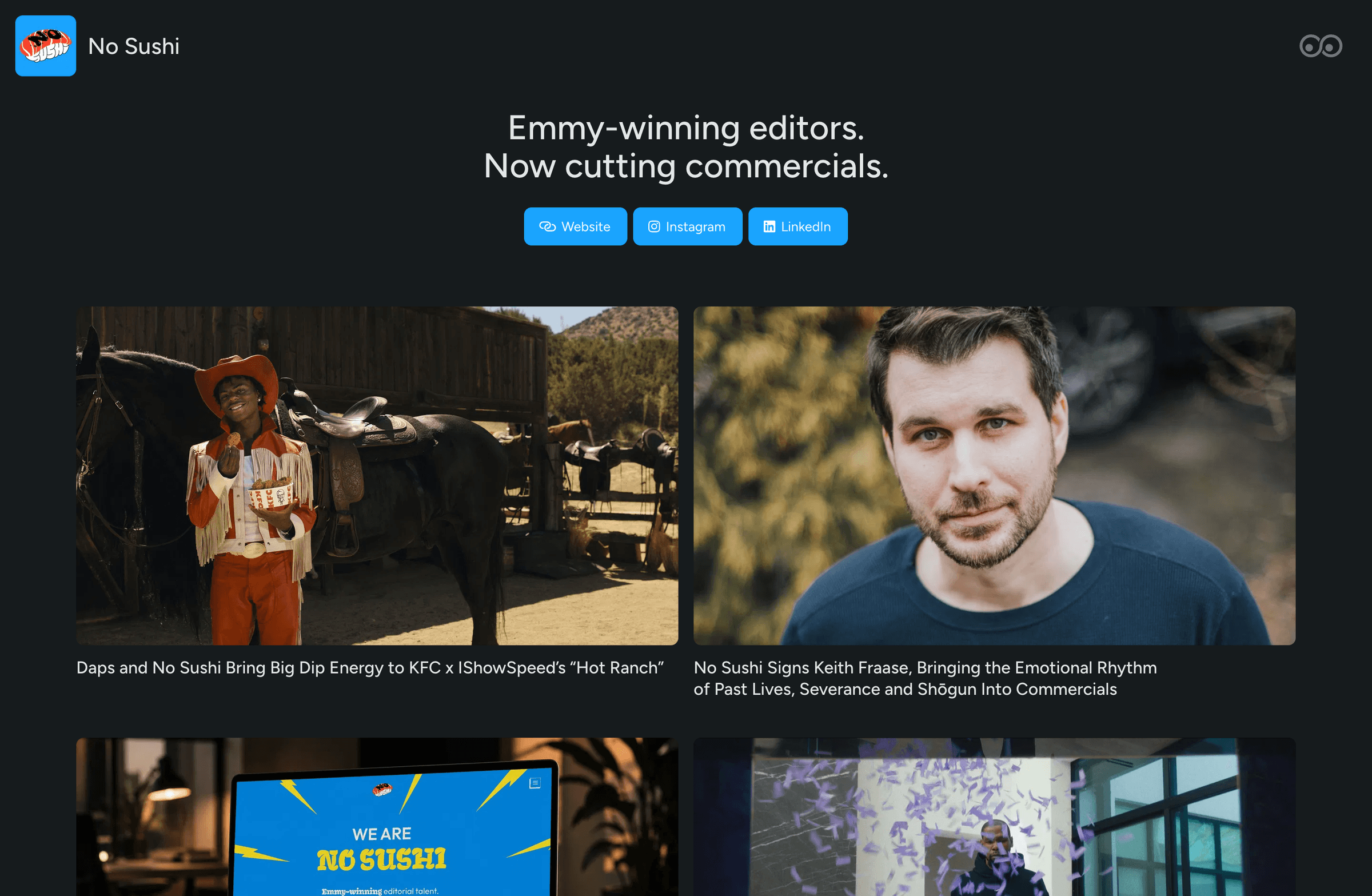 Press hub profile page