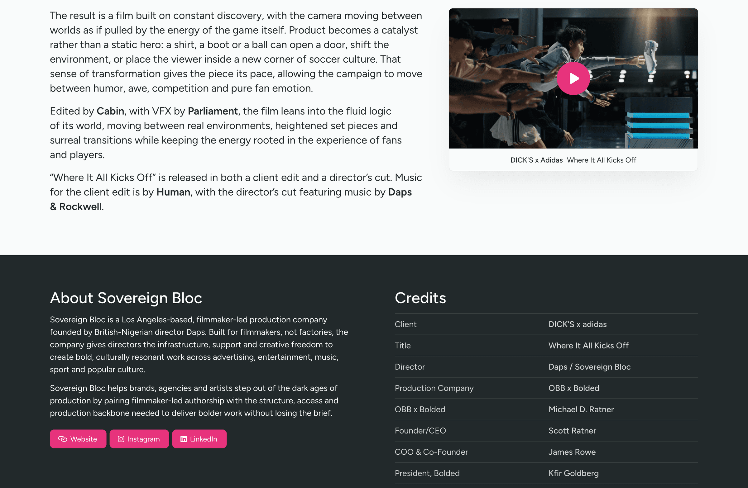 Press release page content